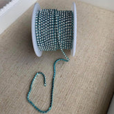 1 Yard Roll SS6 Crystal Blue Metal Rhinestone Chain Banding